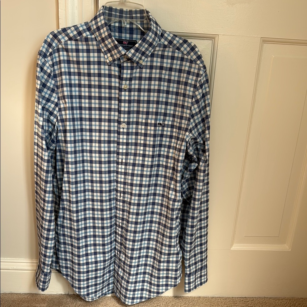 Vineyard Vines Blue Casual Button Down Shirt